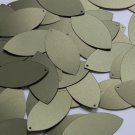 Navette Leaf Sequin 1.5" Dark Olive Green Matte Satin Metallic Couture Paillette