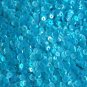 5mm Round Cup Sequins Aqua Water Blue Semi Frost Rainbow Paillettes. Made in USA