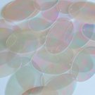 Sequin Oval 2" Clear Crystal Iris Luminescent Couture Paillettes Made in USA