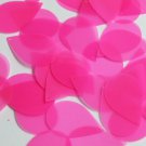 Teardrop Sequin 1.5" Fluorescent Pink Transparent Glossy See-Thru Paillettes