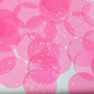 Round Sequin 40mm Pink Neon Transparent Hologram Glitter Sparkle Paillettes
