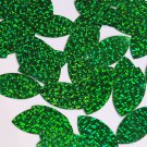Navette Leaf Sequin 1.5" Green Hologram Glitter Sparkle Metallic Loose Paillette
