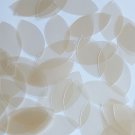 Navette Leaf Sequin 1.5" Ivory Cream Transparent Satin Matte Reversible Pailette