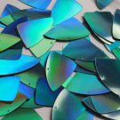 Fishscale Fin Sequin 1.5" Aqua Blue Lazersheen Reflective Metallic Paillettes