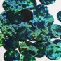 Round Sequin 24mm (1") Van Gogh Starry Night Blue Green Embosssed Swirl Texture