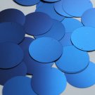 Round Sequin 40mm Cobalt Blue Matte Satin Metallic Loose Couture Paillettes