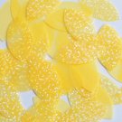 Navette Leaf Sequin 1.5" Yellow Neon Transparent Hologram Glitter Sparkle