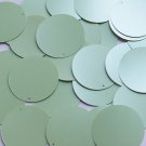 Round Flat Sequin 40mm Mint Green Opaque Satin Pearl Paillettes. Made in USA