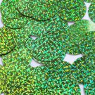 Round Flat Sequin 30mm Lime Green Hologram Glitter Sparkle. Couture paillettes.