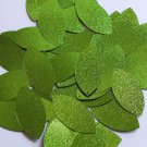 Navette Leaf Sequin 1.5" Lime Green Metallic Embossed Texture Couture Paillettes