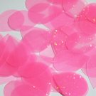 Teardrop Sequin 1.5" Pink Neon Transparent Hologram Glitter Sparkle  Paillettes