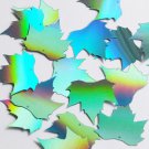 Maple Leaf Sequin 1.25" Aqua Blue Lazersheen Reflective Metallic Loose Paillette