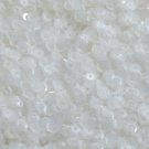 5mm Round Cup Sequins Crystal White Semi Frost Rainbow Paillettes. Made in USA