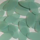 Oval Sequin 1.5" Seafoam Blue Green Transparent Satin Matte Reversible Pailette