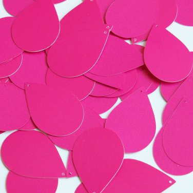 Teardrop Sequin 1.5" Hot Pink Opaque Loose Couture Paillettes