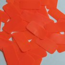 Rectangle Sequin 1.5" x .75" Orange Blaze Opaque Fluorescent Vinyl Paillettes