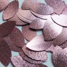 Navette Leaf Sequin 1.5" Pink Metallic Embossed Texture Loose Couture Paillettes