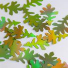 Oak Leaf Sequin 1.5" Lime Green Lazersheen Reflective Metallic Couture Paillette