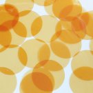 Round Flat Sequin 40mm Sand Yellow Transparent Glossy and Matte Reversible