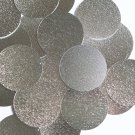 Round Sequin 40mm Silver Metallic Embossed Texture Loose Couture Paillettes