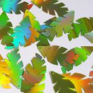 Palm Leaf Sequin 1.5" Lime Green Lazersheen Reflective Metallic Loose Paillettes