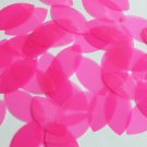 Navette Leaf Sequin 1.5" Fluorescent Pink Transparent Glossy See-Thru Paillettes