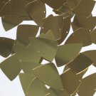 Fishscale Fin Sequin 1.5" Pale Yellow Gold Metallic Loose Couture Paillettes