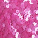 6mm Round Flat Sequins Hot Pink Satin Opaque