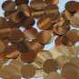 Round Flat Sequin 12mm Top Hole Deep Gold Metallic. Couture paillettes.