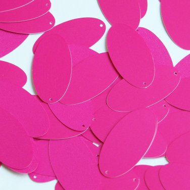 Oval Sequin 1.5" Hot Pink Opaque Loose Couture Paillettes