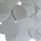 Oval Sequin 2" Silver Gray Metallic Opaque Vinyl Loose Couture Paillettes