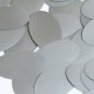 Oval Sequin 2" Silver Gray Metallic Opaque Vinyl Loose Couture Paillettes