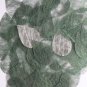 Teardrop Sequin 1.5" Green Silky Fiber Strand Fabric Loose Couture Paillettes