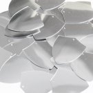 Sequin Shield 1.5" Silver Metallic Couture Paillettes. Made in USA.