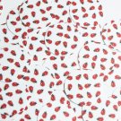 Round Sequin 1.5" Red Ladybugs Ladybirds on White Opaque Loose Couture Paillette