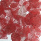 Teardrop Sequin 1.5" Red Silky Fiber Strand Fabric Loose Couture Paillettes