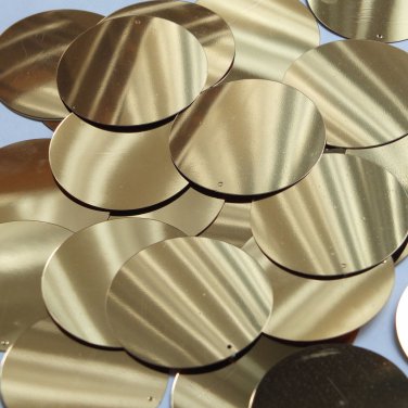 Round Sequin 40mm Rich Gold Metallic Loose Couture Paillettes