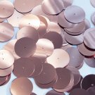 Round Flat Sequin 20mm Center Hole Soft Pink Metallic Paillettes. Made in USA