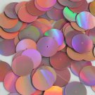 Round Sequin 20mm Center Hole Pink Lazersheen Reflective Metallic Paillettes