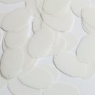 Facet Gem Oval Sequin 1.25" Oyster White Transparent Glossy Matte Reversible