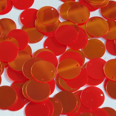 Round Flat Sequin 12mm Top Hole Red Rainbow Iris Super Mirror Shiny Reflective