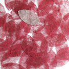 Navette Leaf Sequin 1.5" Deep Rose Pink Silky Fiber Strand Fabric Paillettes