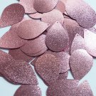 Teardrop Sequin 1.5" Pink Metallic Embossed Texture Loose Couture Paillettes