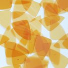 Fishscale Fin Sequin 1.5" Sand Yellow Transparent Glossy and Matte Reversible