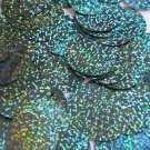 1" / 24mm Round Flat Sequins Light Sapphire Blue Hologram Glitter Sparkle