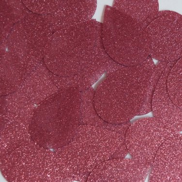Teardrop Sequin 1.5" Rose Pink Metallic Sparkle Glitter Texture Loose Paillette