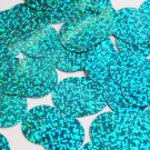 1" / 24mm Round Flat Sequins Aqua Blue Hologram Glitter Sparkle Paillettes
