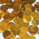 Round Flat Sequin 15mm Top Hole Brassy Orange Gold Metallic Made in USA