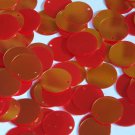 Round Flat Sequin 18mm Top Hole Red Rainbow Iris Super Mirror Shiny Reflective