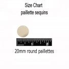 20mm Flat Round Sequin Paillettes Gold Prism Metallic. Made in USA